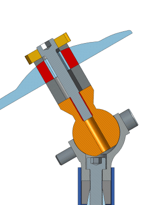 Ball adjustment section cut for e-drum cymbal boom stand