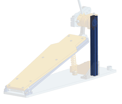 15 mm x 15 mm T-Slot Aluminum Extrusions for the vertical frame