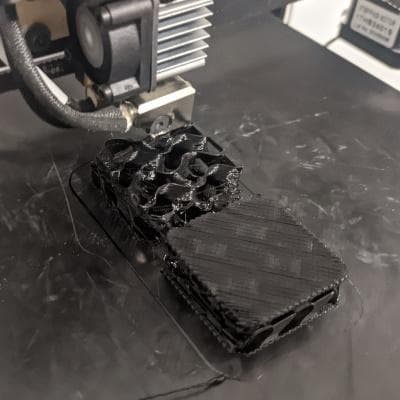 3D printing low infill TPU for the Open Source Drum Pedal V8 self-kick absorber